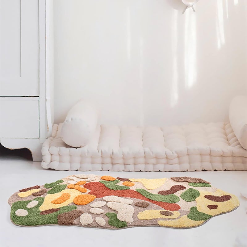 UKELER Soft Shag Rug for Girls Cute Moss Home Decor Non Slip Washable Area Runner Rugs for Bedroom Bedside Laundry Room Playroom 59''x31.5'' - Image 3